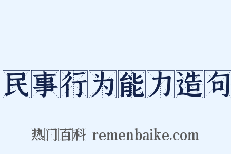 民事行为能力造句是什么意思的图片